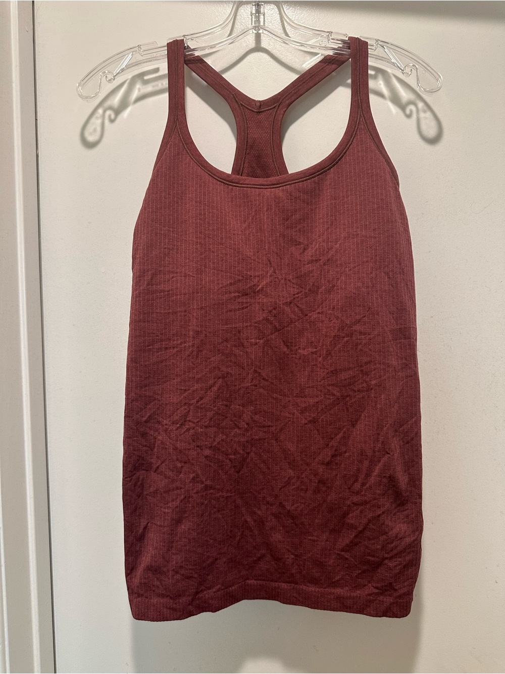 lululemon athletica Ribbed Racerback Tank - Burgundy Size 12